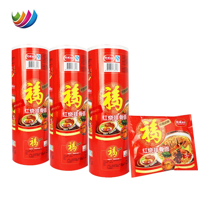 Roll Film Customization Instant Noodles Packaging Flexible Sachet Film Roll Food Grade Instant Ramen Packaging Bag For Food