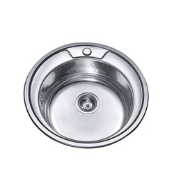 Factory Directly Mini Stainless Steel Single Bowl Round Kitchen Sink