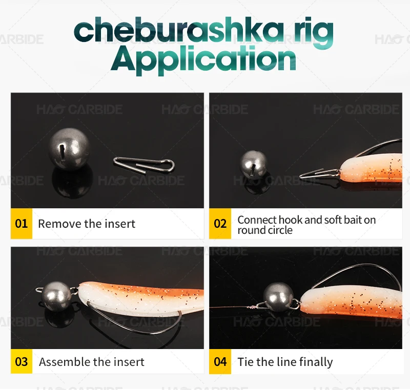 crackle colors Tungsten Jig Flex Head Ball Cheburashka Bottom Jig Sinker Weight