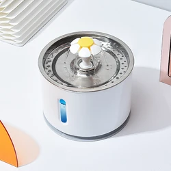 Cycle Automatic Stainless steel LED Smart  Pet Cat Water Drinking Fountain Pet Dispenser Filter For Pets