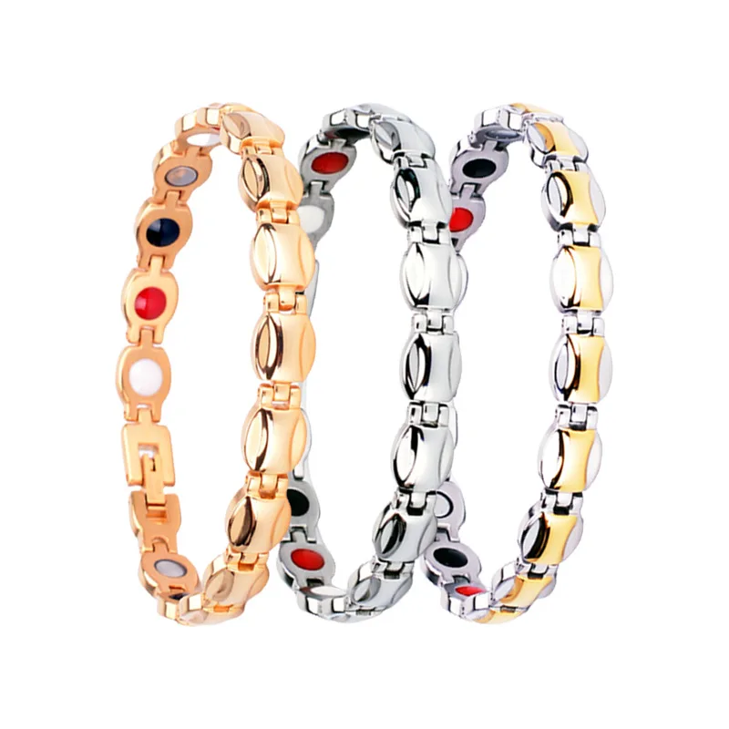 Fashion Magnetic Bracelets Titanium Steel Therapy Bracelet Pain Relief for Arthritis Magnets for Carpal Tunnel Syndrome