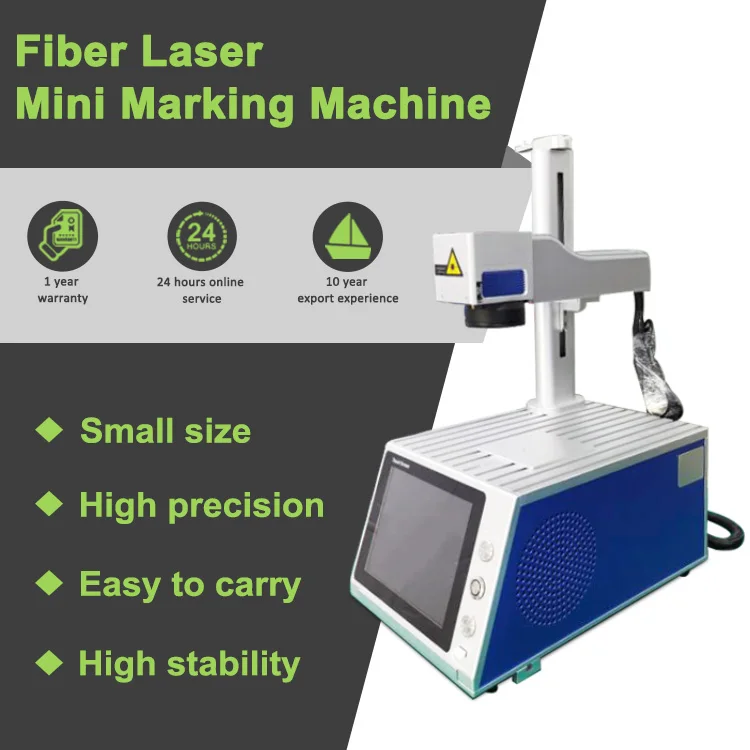 Hot sale desktop Fiber laser machine bevel built in computer touch screen Fiber laser marking machine for metal