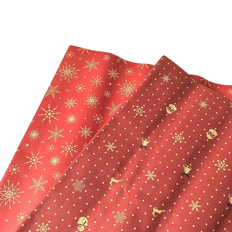 New year Design Kraft Tissue Paper Custom Personalized Brand Wrapping Paper gift flower wrapping paper for christmas gift