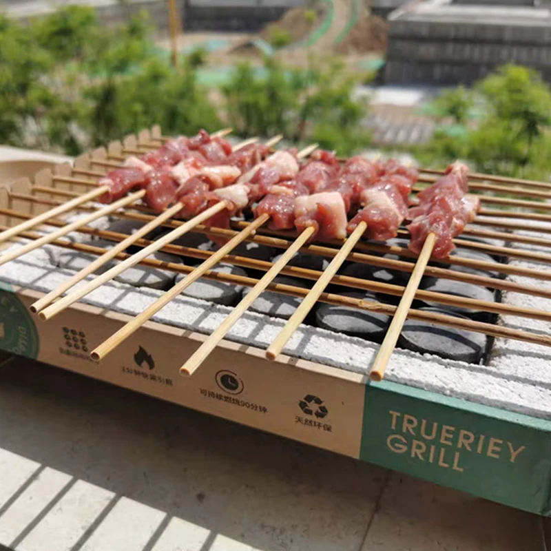 Wholesale Portable Small Outdoor Camping Instant Bbq Grill Disposables Skewer Barbecue Grill Disposable Grill