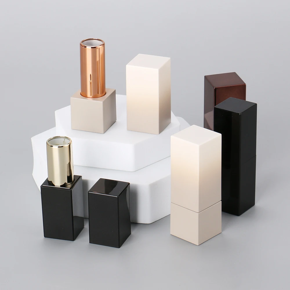 OMI Recyclable Lip Balm Tube Square Magnetic Lipstick Container with Gloss Finish for Custom Labeling for Cosmetics
