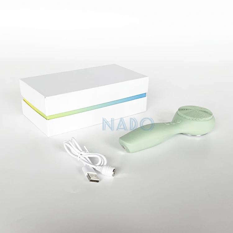 Многофункциональный беспроводной Перезаряжаемый мягкий ручной светодиодный массажер для лица с шайбой звуковая светящаяся силиконовая Очищающая щетка для лица