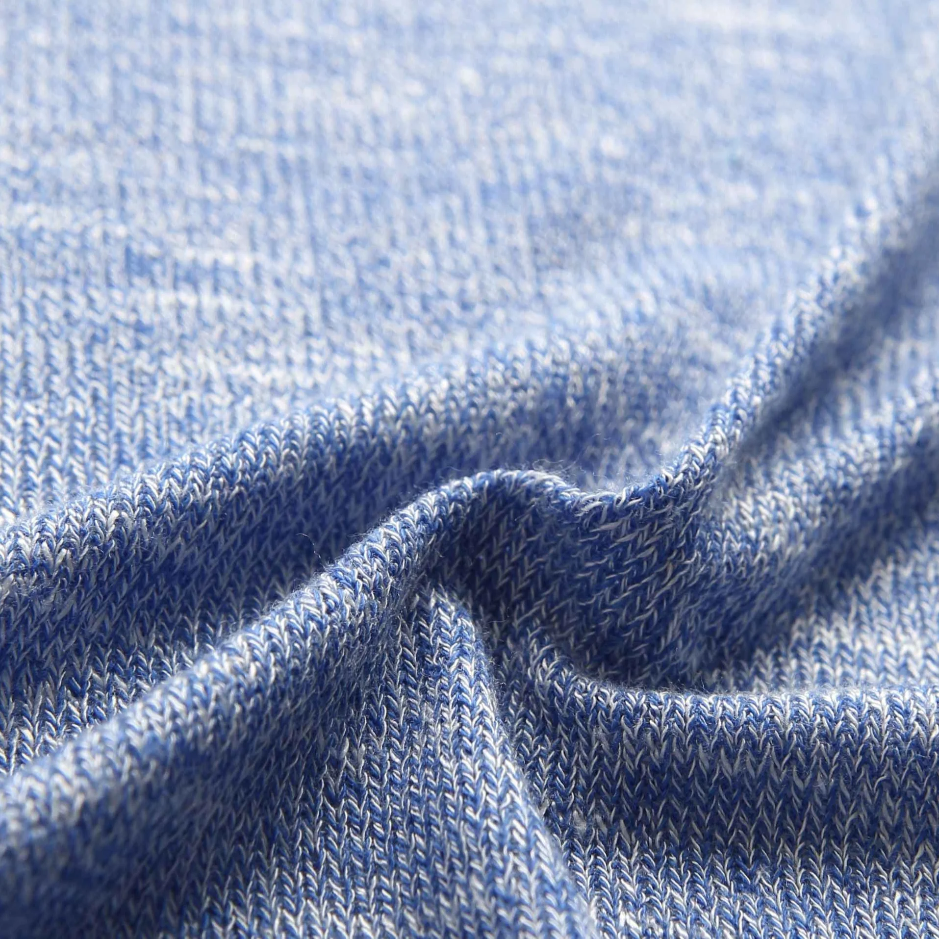 
Weft knitted TR coarse knitting two color slub sweat fabric single jersey for clothings jersey fabric 