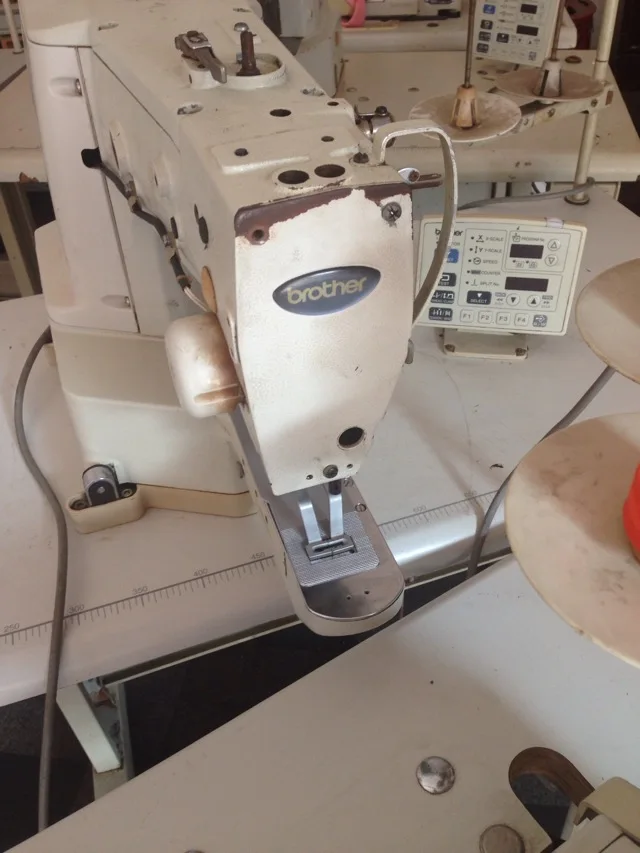 Used 70% New Brother 430D computerized lockstitch bar tacking industrial sewing machine in good condition