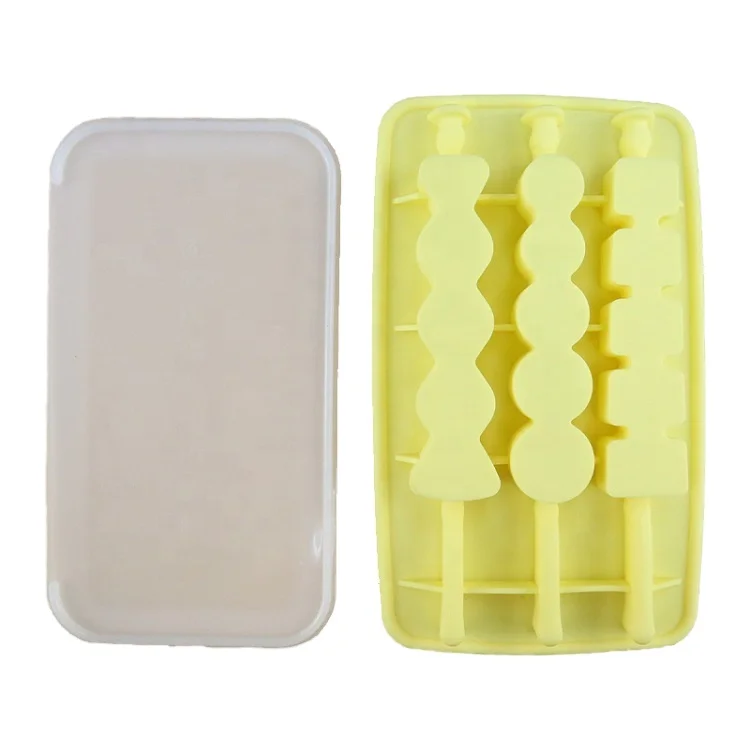 Reusable Lemon Fruit Shape Giant Lollipop Mold Lemon Shape Silicone Popsicle Mold For Kids