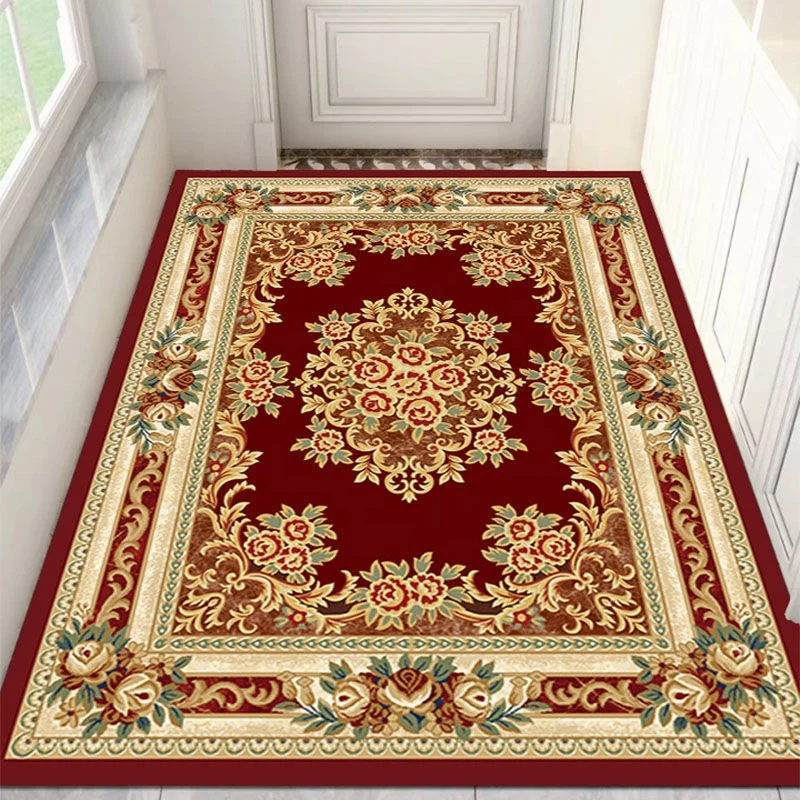 Auspicious Floral Printed Low Price Wholesale Welcome Doormats soft Stain Resistance Washable Foot Floor Mat