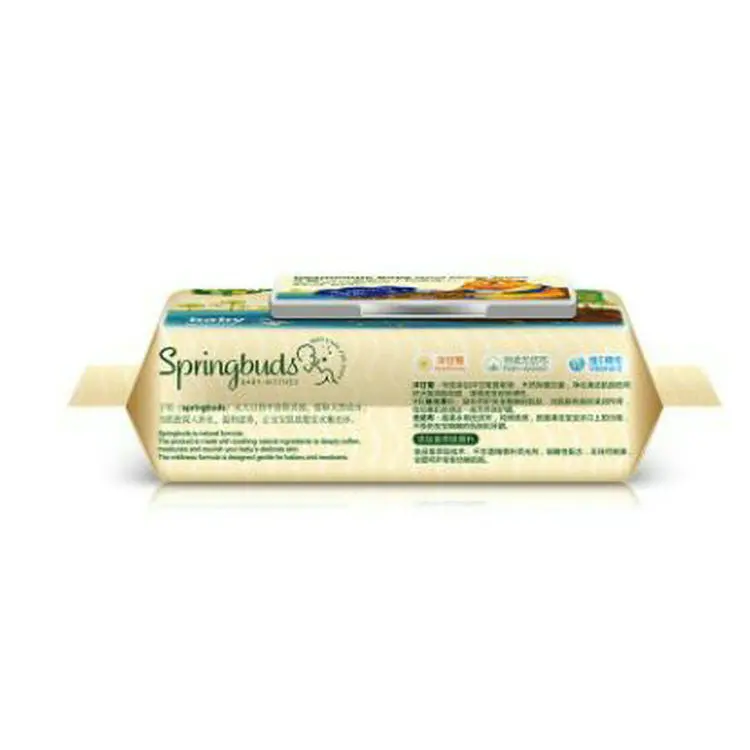 Hot selling convenient soft thick alcohol free Non-woven Spunlace baby hand face cleaning wet tissues