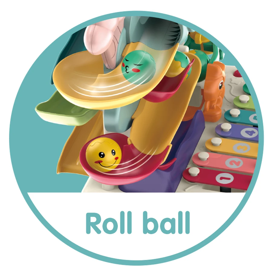 Wholesale Educational knock piano for Baby Cube stem early education baby toys with music pathway puzzle tumbler toy