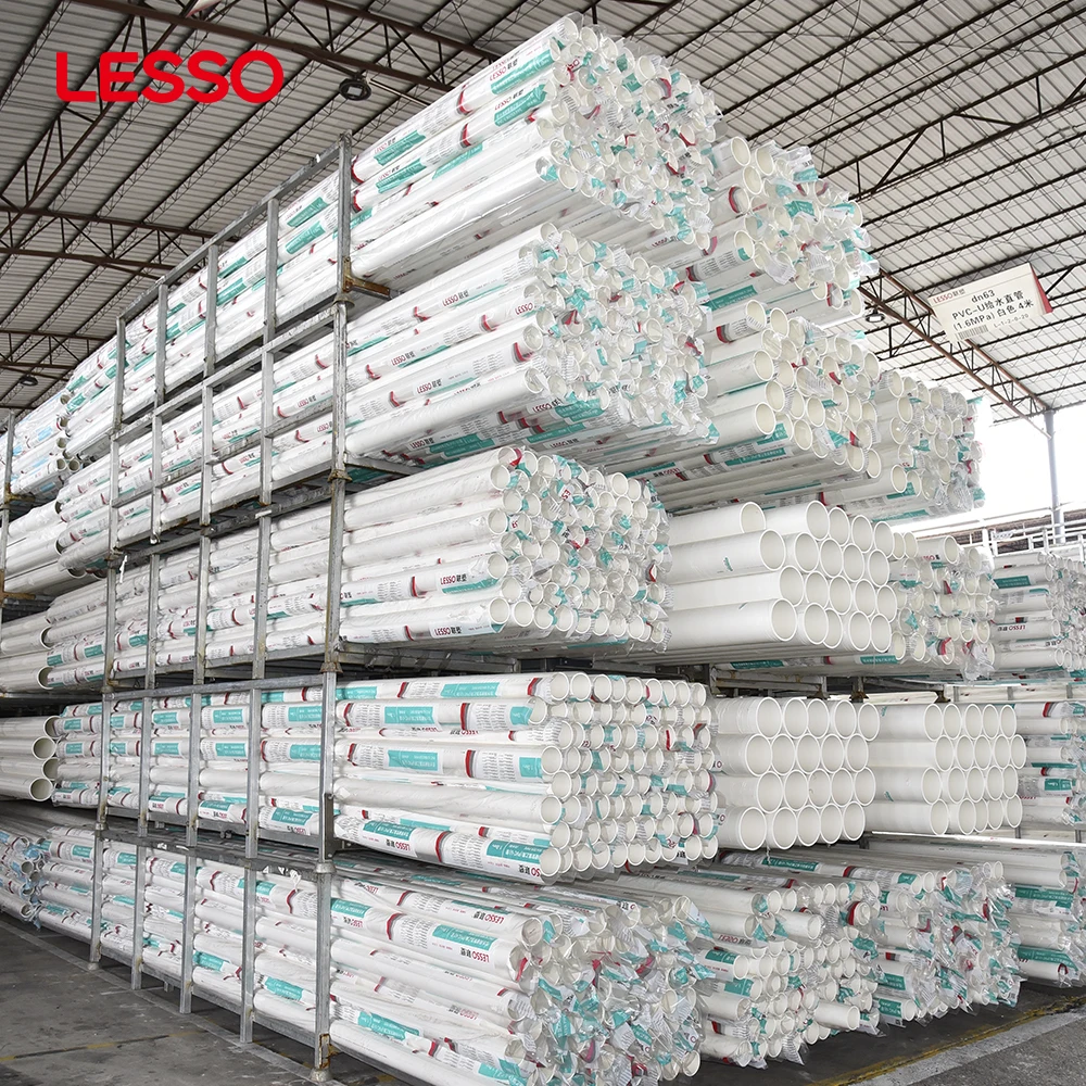 LESSO Long Service Life low friction Sanitary 50 90 110 160 250 280 400mm plastics pvc-u white blue pipe