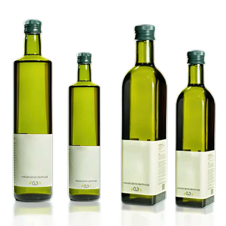 Wholesale 100ml 250ml 500ml 750ml 1L Empty Square Dark Green Marasca Cooking Olive Oil Glass Bottles