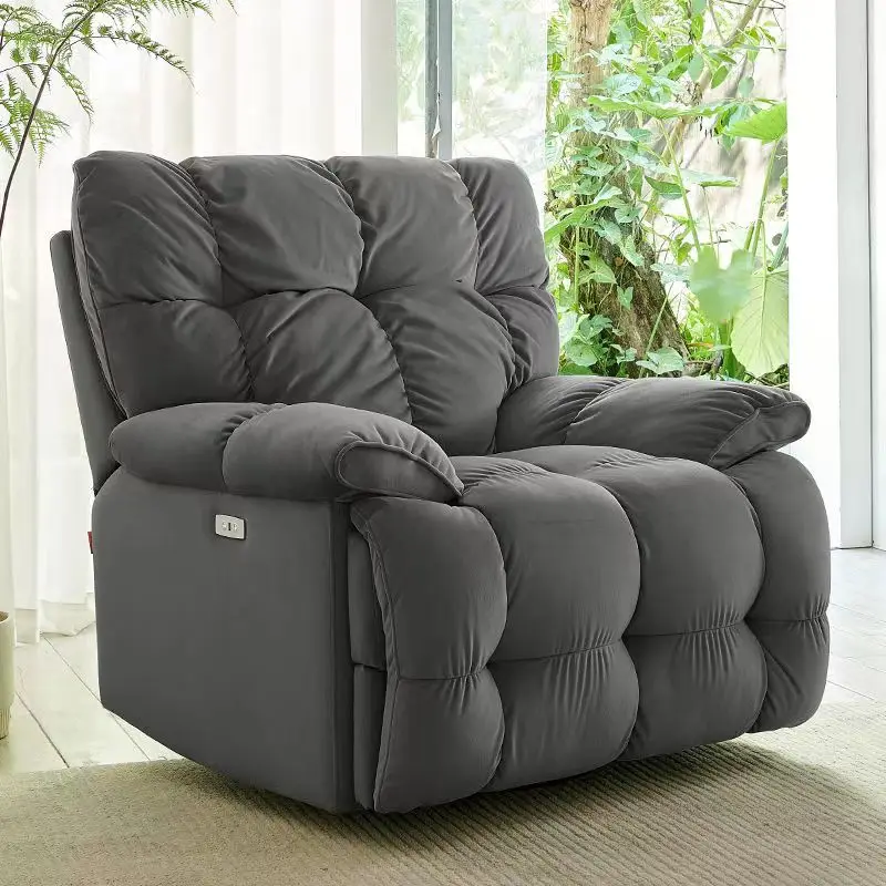 New Arrival Fabric Material Adjustable Leisure Single Manual Rocking Swivel Power Electric Recliner Sofa Chair for Commerical
