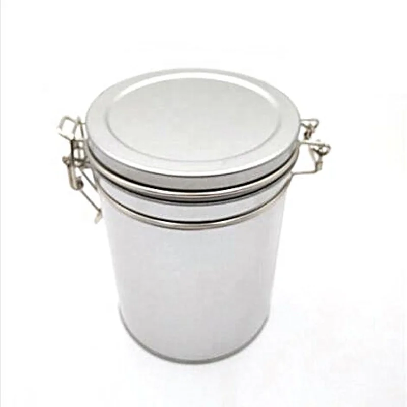 
Hot Airtight Metal Jar Guangdong Tea/Coffee Powder Beans Tin Cans Box with Metal Lock Catch 