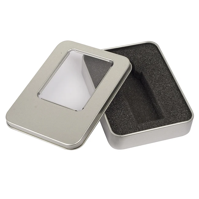 Custom Your Artwork Thin Metal Cd Usb Tin Box For Gift