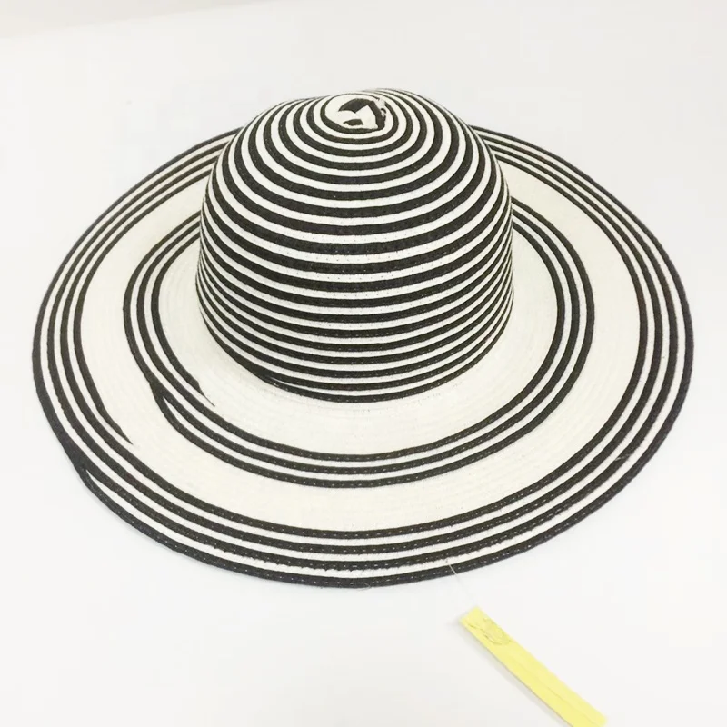 Frayed Raffia Trilby Sombrero Ecuador Pearl Spain Fedora Black Straw Woven Hat