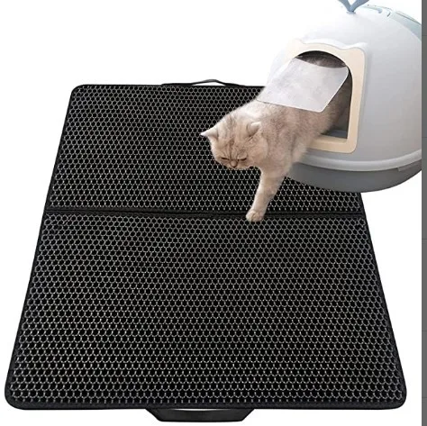 Double-Layer Eva Cat Litter Trapping Mat Cat Litter Mat Trapper Cat Litter Box Mats