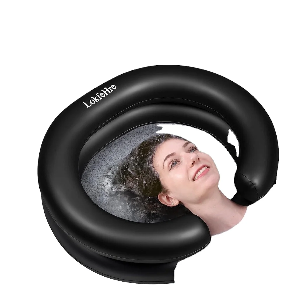 Portable PVC Inflatable Shampoo Basin sink for Assisted Hair Washing in Bed