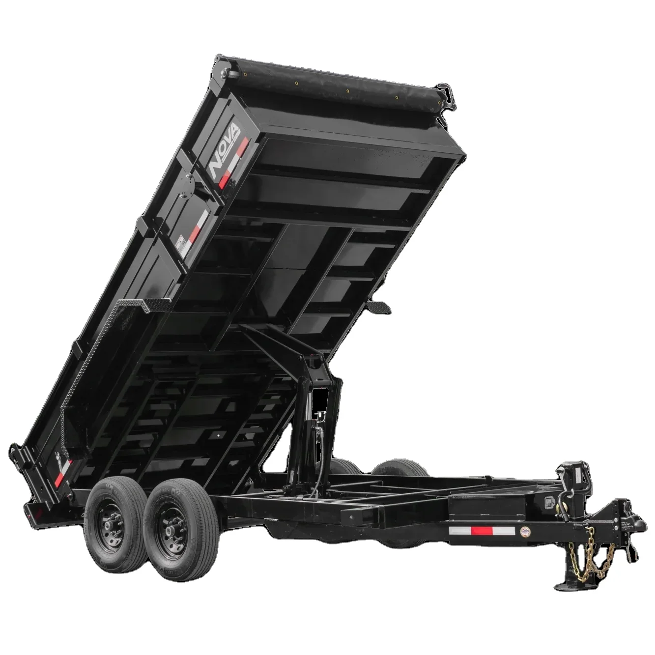 Twin Cylinder Heavy Duty  Dump  Trailer  /hydraulic axle trailers 10000  15000 GVWR