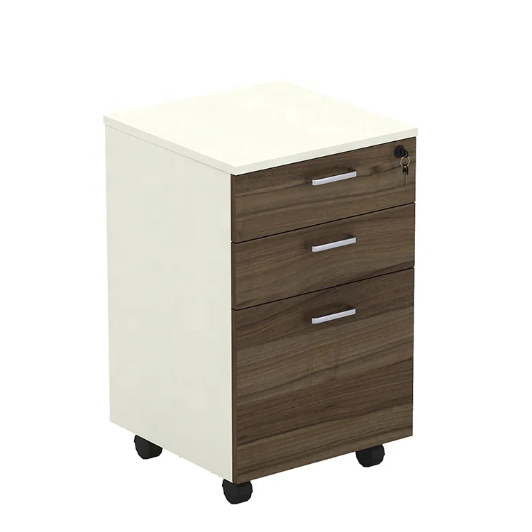GCON office furniture manufacturer three drawers cabinet with movable wheels cabinet control room console