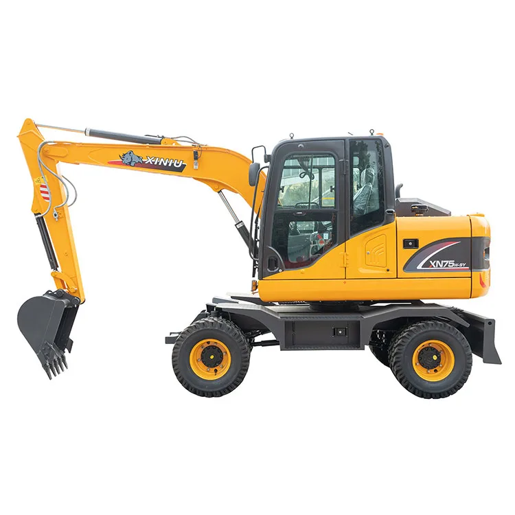 Rhinoceros XN75B 6ton Hydraulic wheel mini bagger ce iso epa certificate price