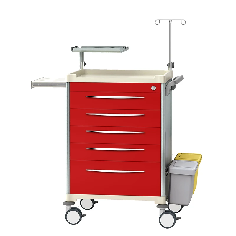 Больничная аварийная тележка, многофункциональная металлическая съемная аварийная тележка, тележка для больниц или клиник, тележка для аварийной ситуации