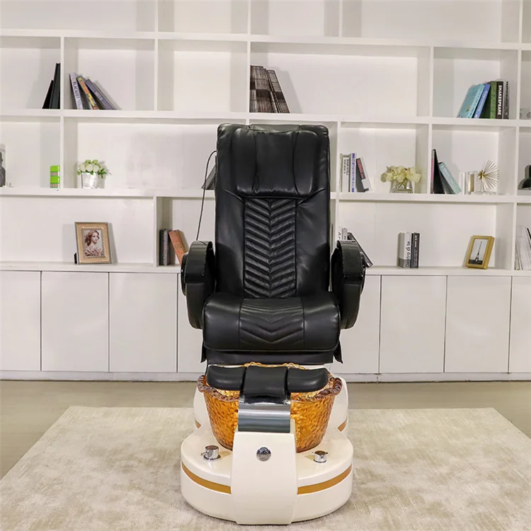 Kisen high quality 2024 pedicure chair for salon furniture barber use color optional adult massage foot wash LED manicure bed