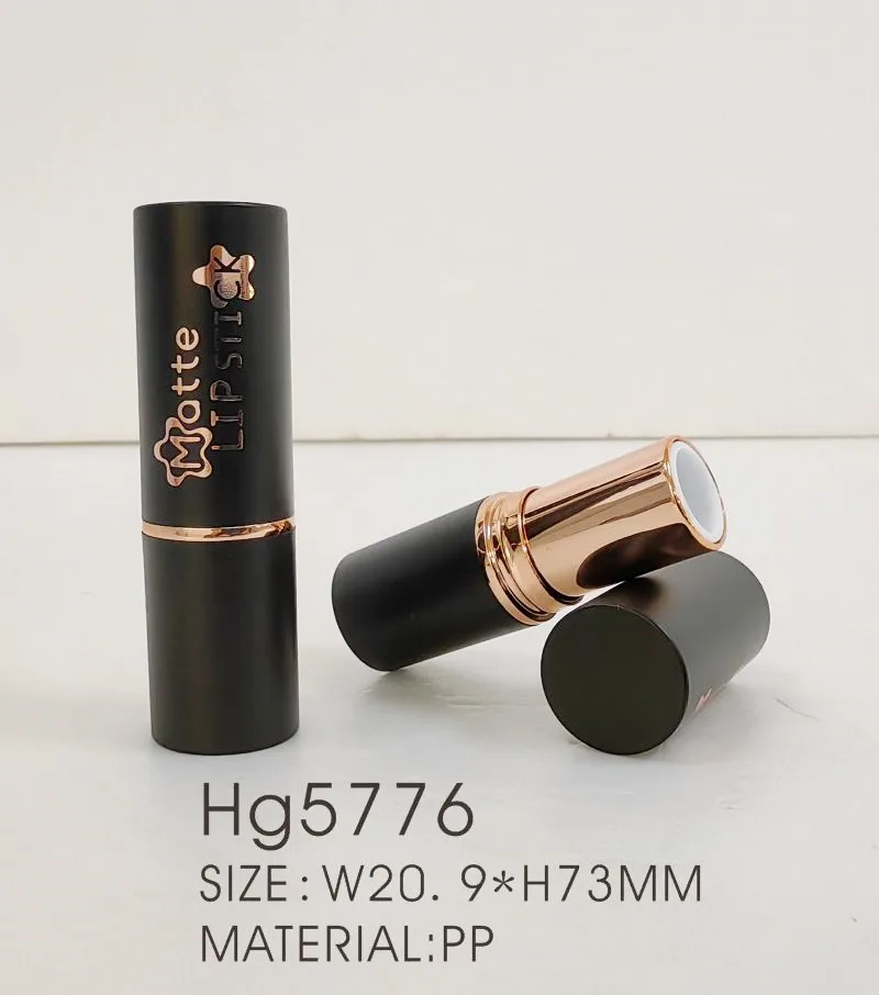 12.1 12.7 Full PP material lip stick container Private Label black lip cream packaging Empty Lipstick Tube