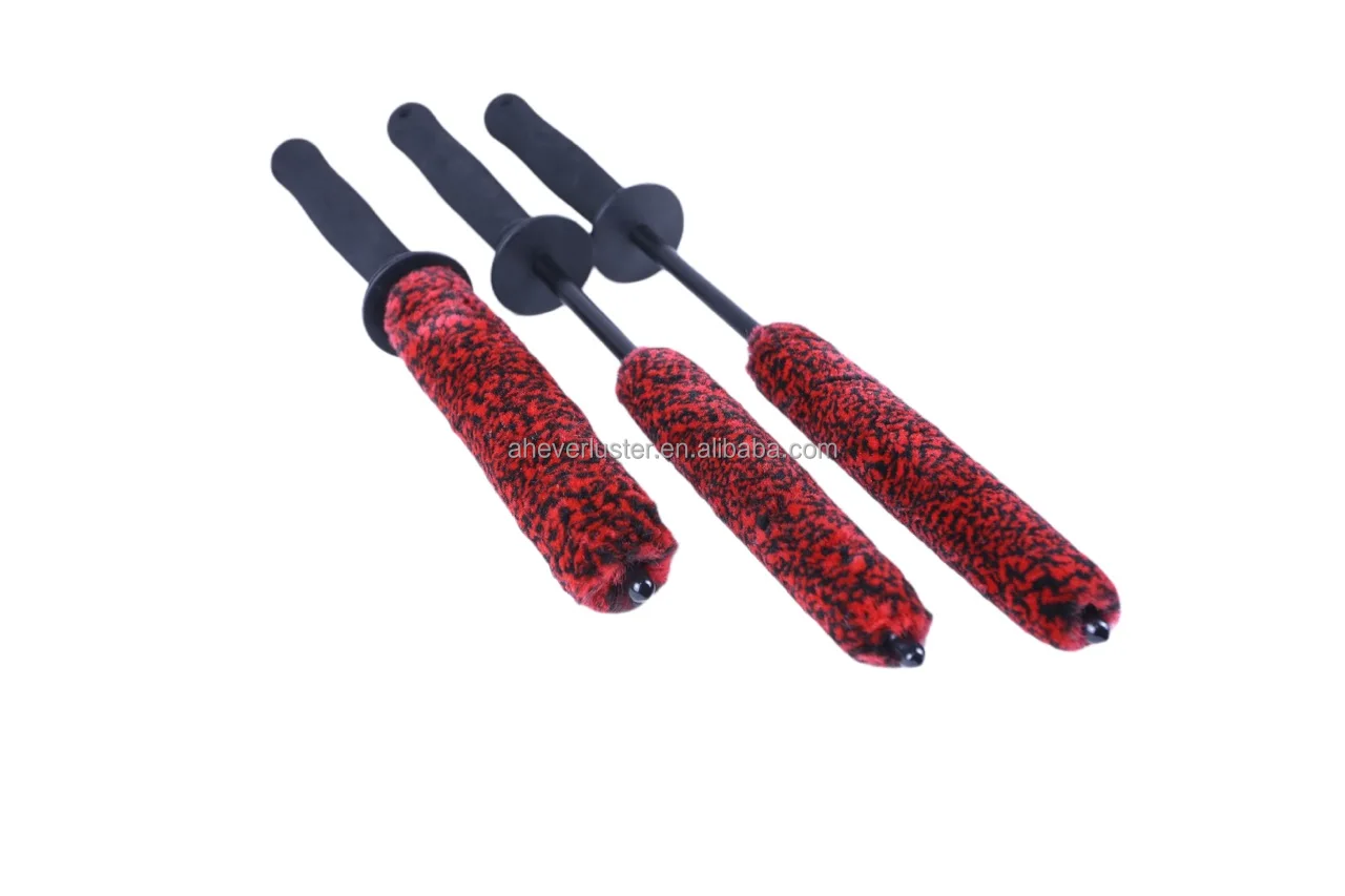 Microfiber wheel brush car wash bended wheel brush car care microfiber wheel brush