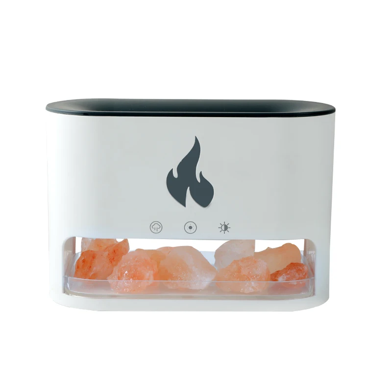 Factory hot selling USB Volcano 3D Flame Humidifier Blue Fire Salt Stone Flame Aroma Diffuser Humidifier LED for Room