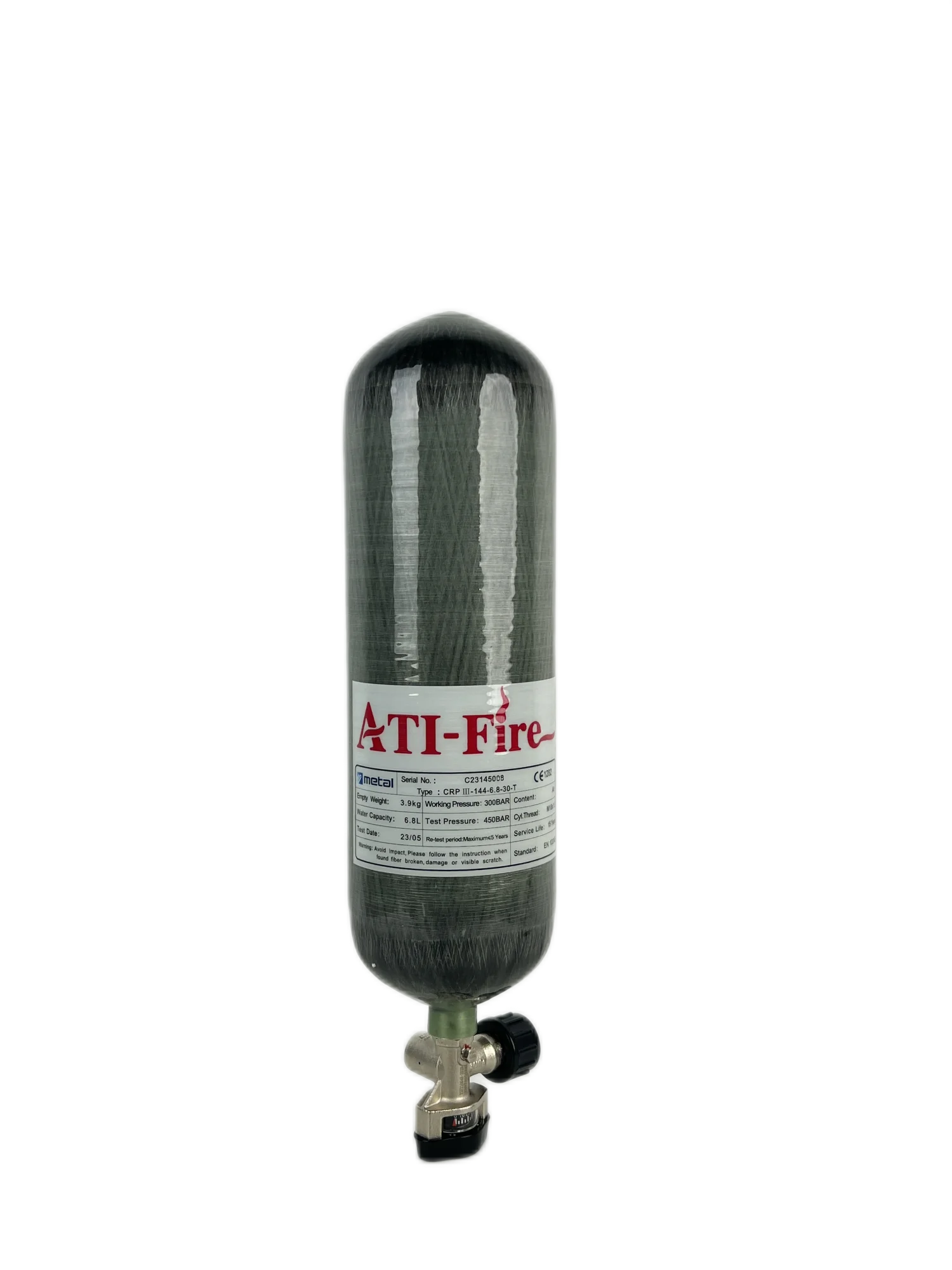 Ati-fire EN137 стальная Cydiner 6 8 л 300 бар противопожарное оборудование scba