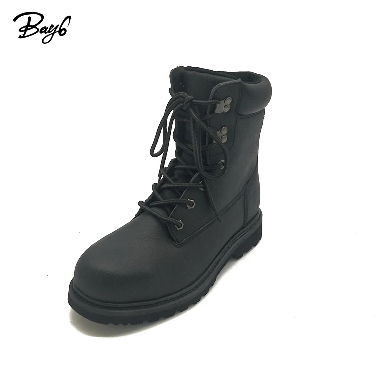 7 Inch Split Leather Rubber Warm Anti-impact Steel Toe Safety Man Boots
