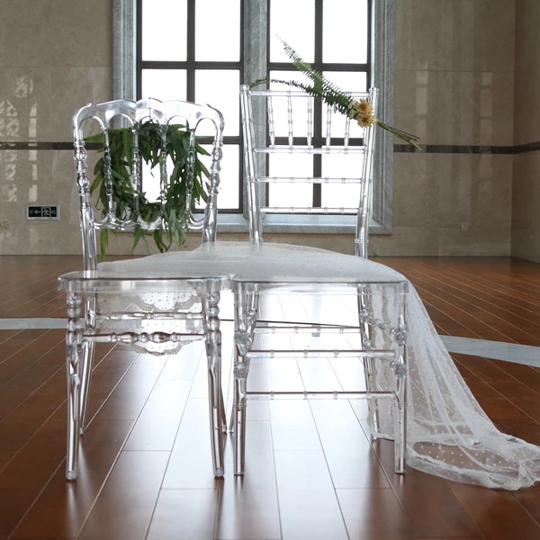 Rental Plastic Resin Royal Napoleon Clear Chairs for Event Wedding Party