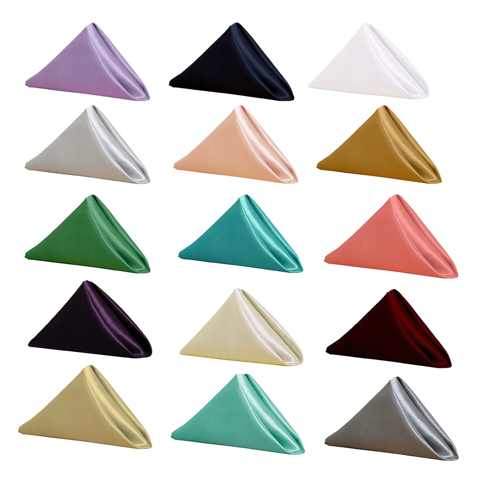 Wholesale Satin Cloth  Parties Napkins customized Pink napkins for Thanksgiving Restaurants Dinner Wedding Christmas