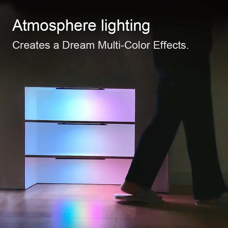 2023 New Arrivals RGB Colorful Light LED Motion Sensor Light Indoor Atmosphere Light