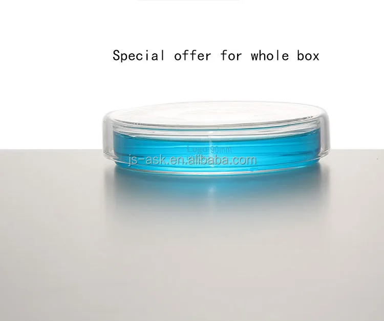 ASK Manufacture 60 75 90 100 120 150 180 200mm High Temperature Resistant Microorganism Or Strain Volumetric Flask Petri Dish