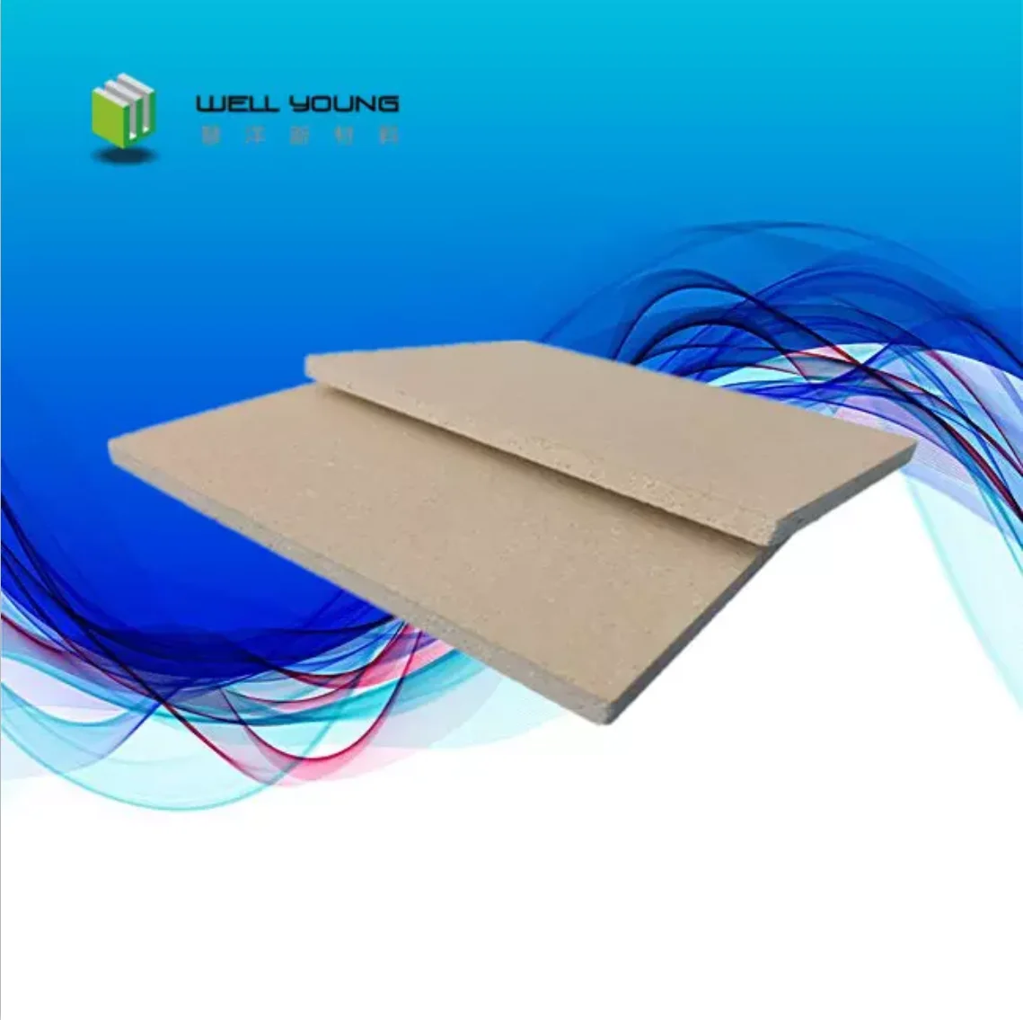 Chloride free sanded MgO board with sanding backside Magnesium Oxide boards in white/grery/yellow color