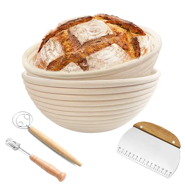 baking pastry equipment accessories supplies dough Bread proving bannetons rattan proof basket baking tool set for bake bread