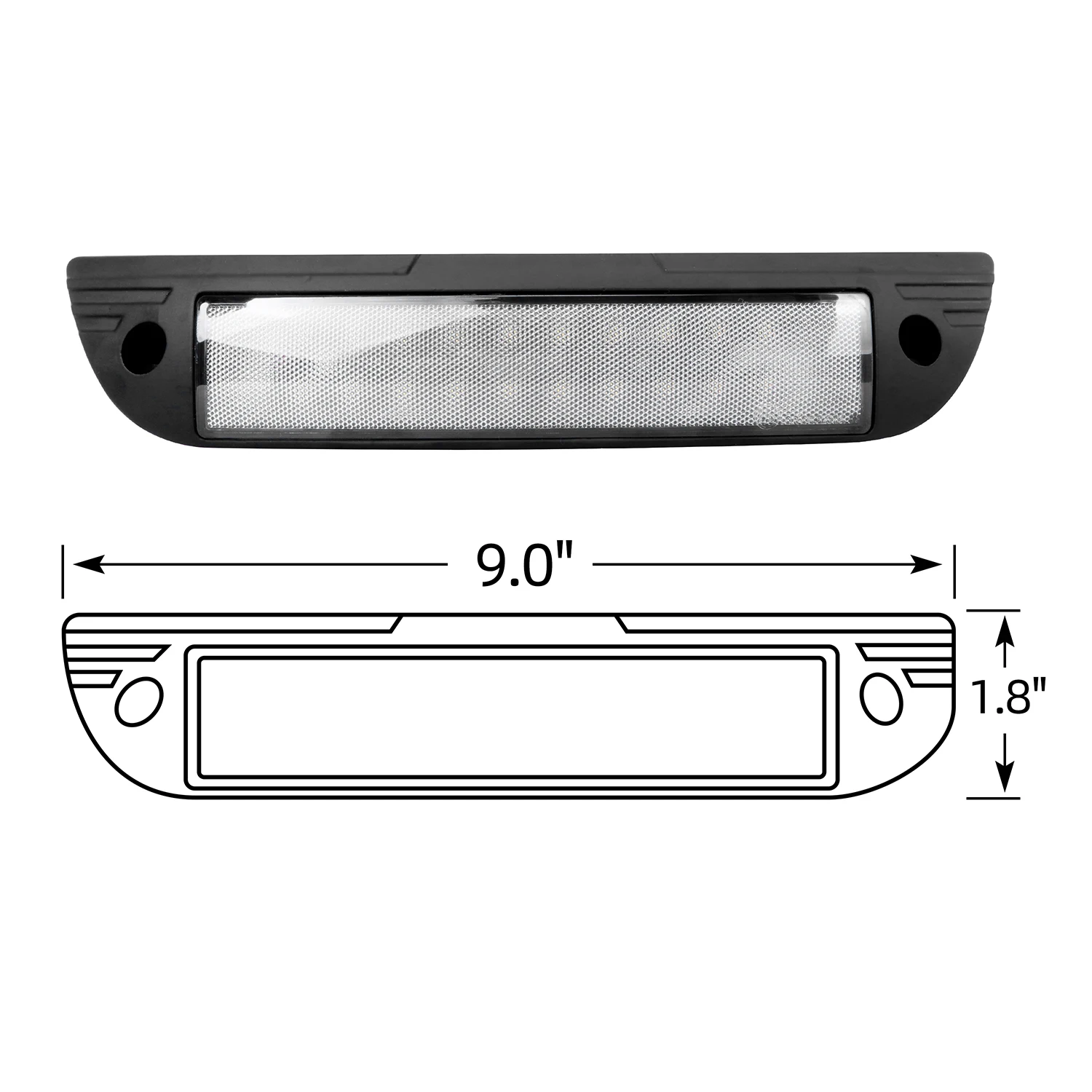12V 24V DC Curved Designed Wide Angle 6000K White Porch RV LED Light Bar for RV Truck Tractor Caravan Motorhome