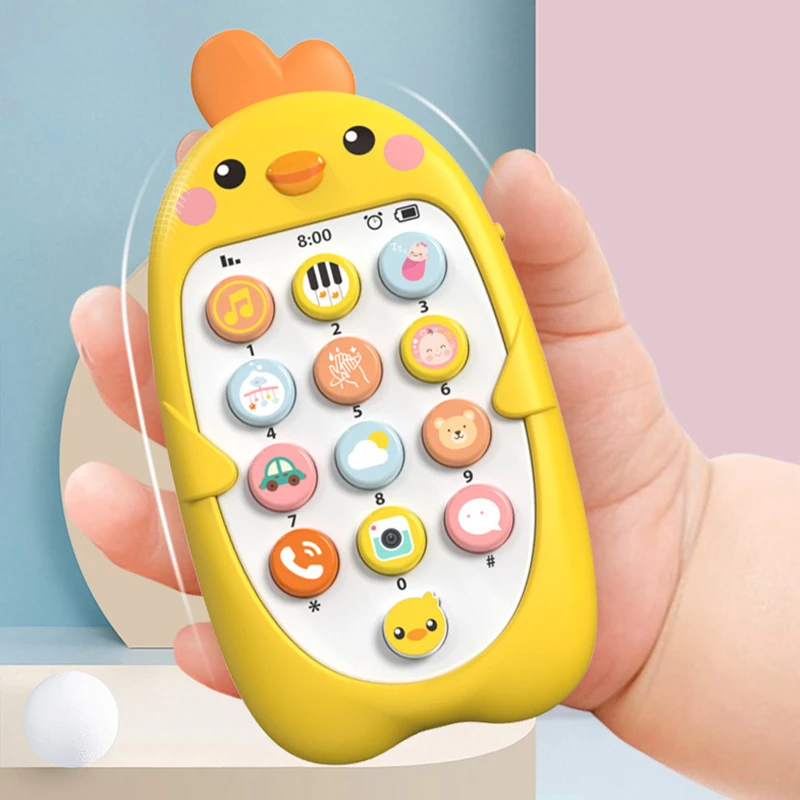 Toddler Smart Phone Baby Mobile Phone Toy Music Light Analog Call Plastic Cellphone Bilingual Toy Phone for Kid