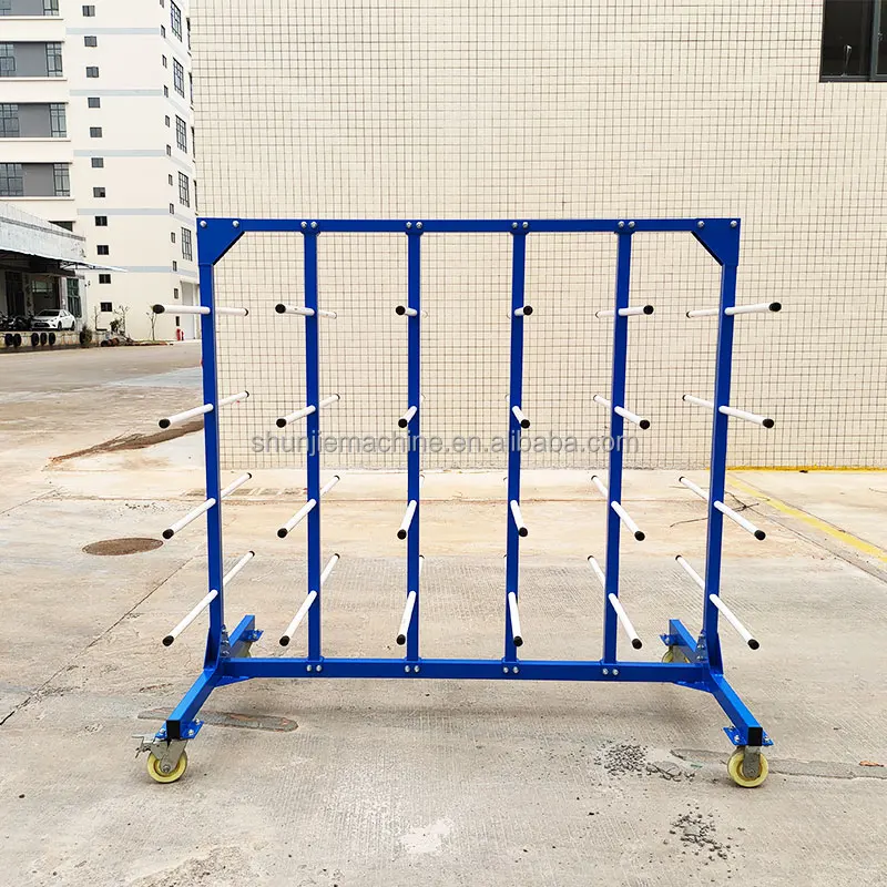 Индивидуальные 5 ярусов консольные стеллажи для склада с колесами длинные руки металла Двойная Сторона Консольные стойки корзины