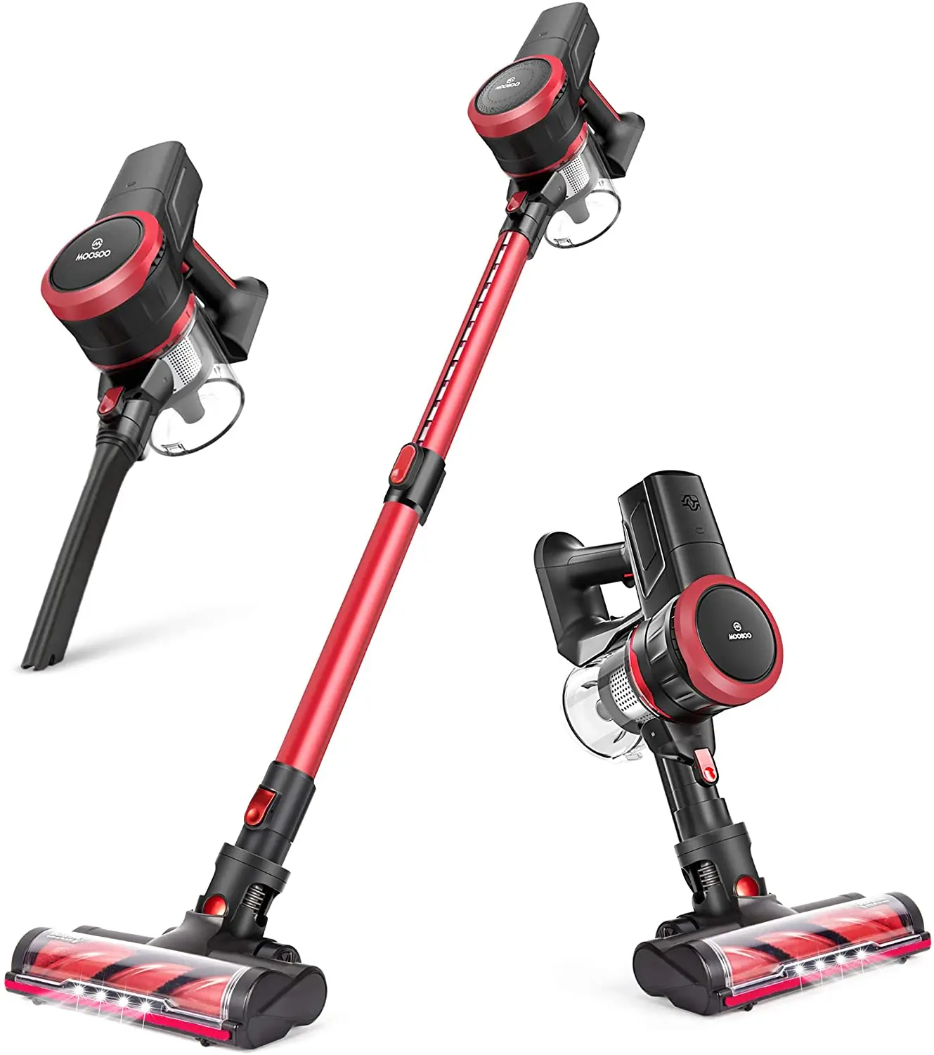 K17 MooSoo Cordless Vacuum Cleaner, 17 kPa Powerful Vacuum Cleaner, 4-in-1 Handheld Vacuum Cleaner, Ultra-Quiet