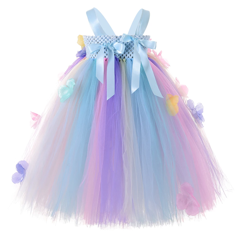 Factory Flower Girl Dress Kids Horse Costume Colorful Wedding Gown Birthday Party Clothes Children Unicorn Tutu Dress