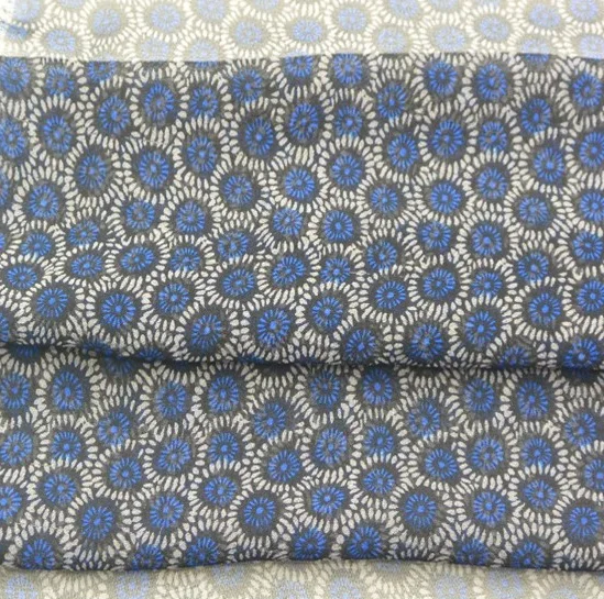
small floral printing 100% mulberry pure silk crepe fabric 