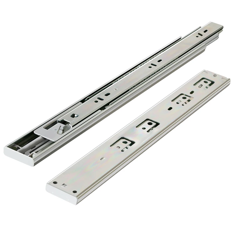 HVPAL 4523 Soft Close Cold Rolled Steel Slide Rail Medium Duty Ball Bearing Triple Extension Telescopic Drawer Channel