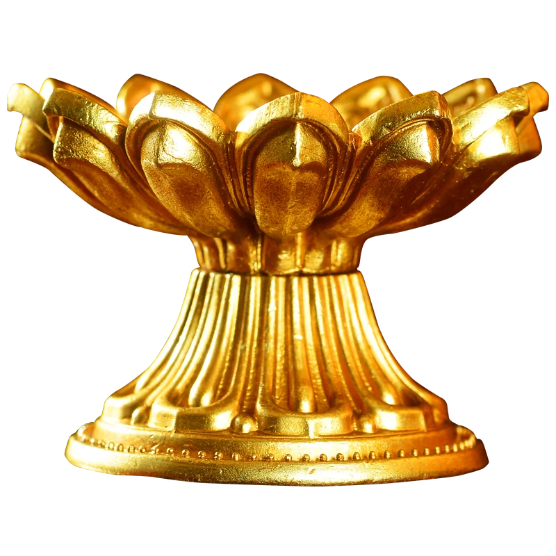 Pure copper lamp holder for Buddhist candlesticks Buddhist butter base lamp holder lotus home