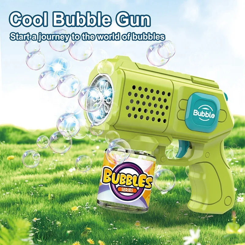 Automatic Electric Bubble Machine Automatic Light Up Bubble Blower Machine Bubble Gun For Boys Girls Kids Party Wedding Garden