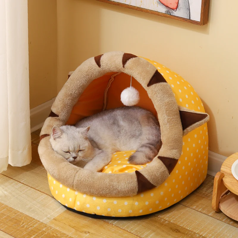 Wholesale New Product Novelty Calm Solid Donut Cave House Pet Nest Cat Bed